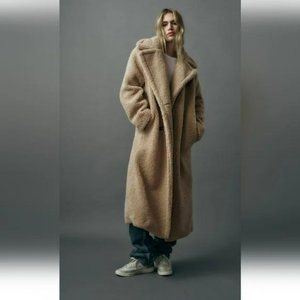 EXTRA LONG FAUX SHEARLING COAT